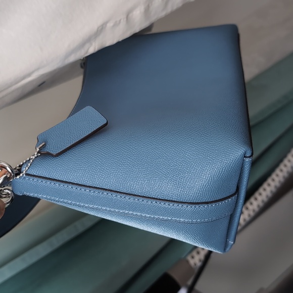 Coach CE584 Clara Leather Shoulder Crossbody Bag Silver/Light Mist (Firm Price) - Picture 10 of 16